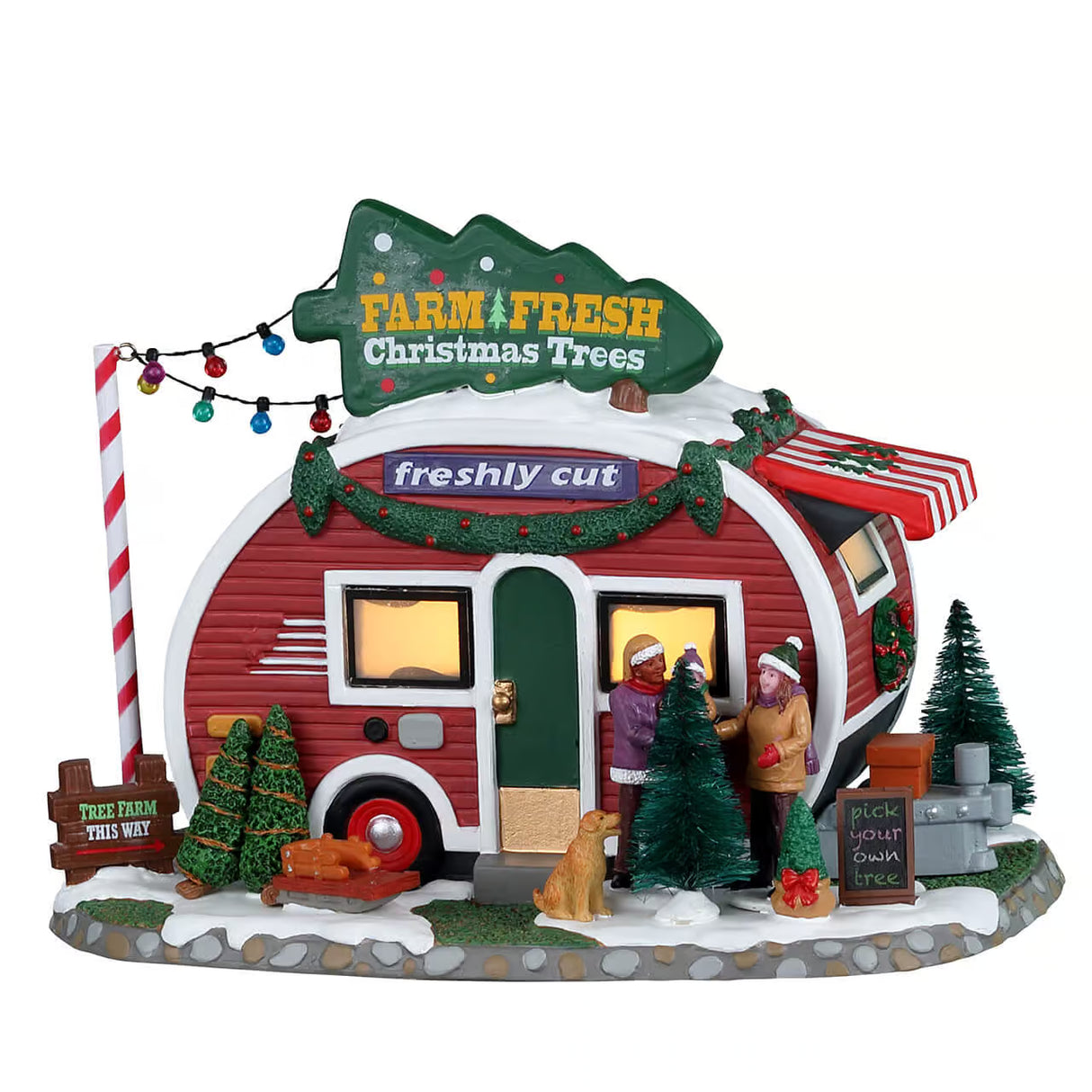 Lemax Vail Village 15.5cm Farm Fresh Christmas Trees Christmas Village - 25928
