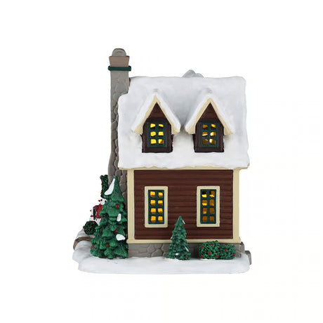 Lemax Vail Village 16cm Cozy Forest Cabin Village Scene - 65535