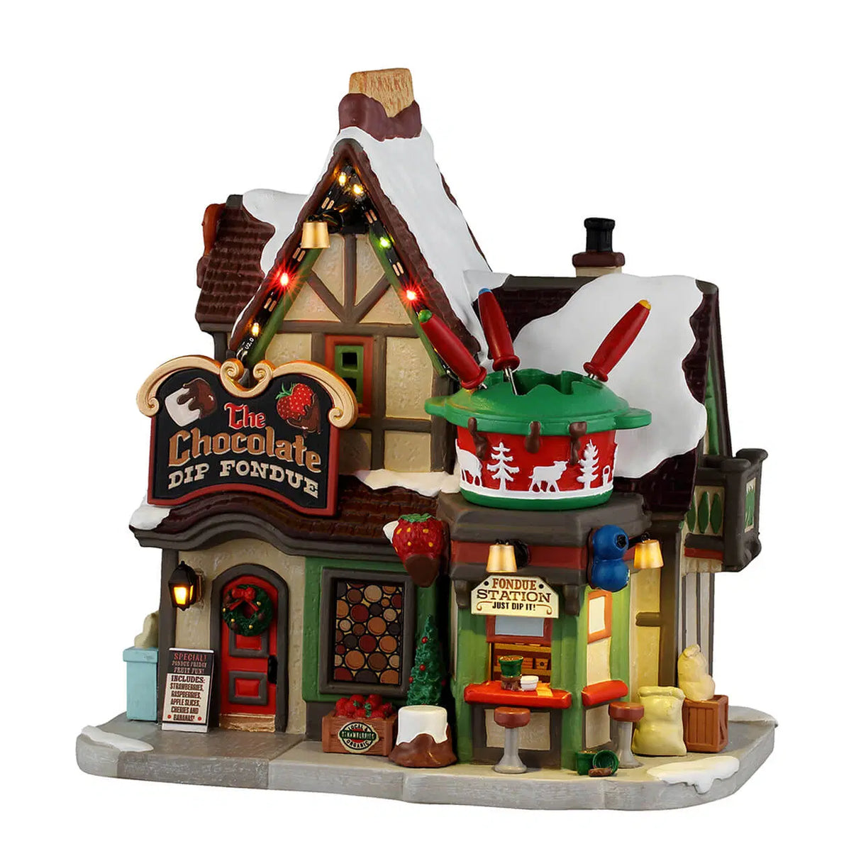 Lemax Vail Village 17.8cm The Chocolate Dip Fondue Village Scene - 55355