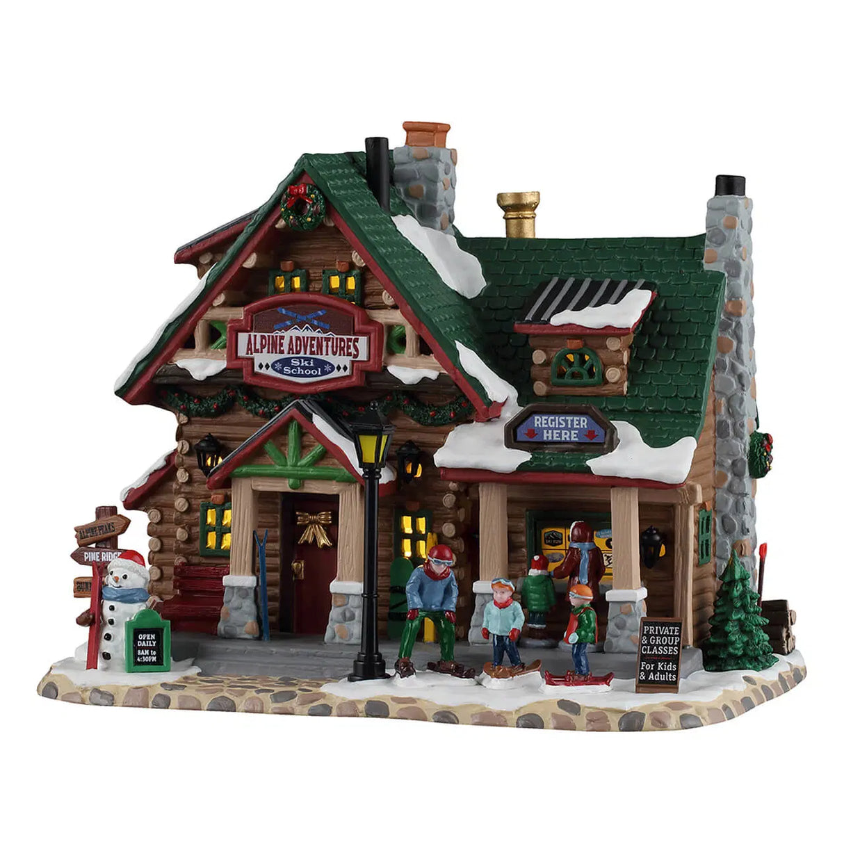 Lemax Vail Village 17cm Alpine Adventures Ski School Village Scene  - 65538