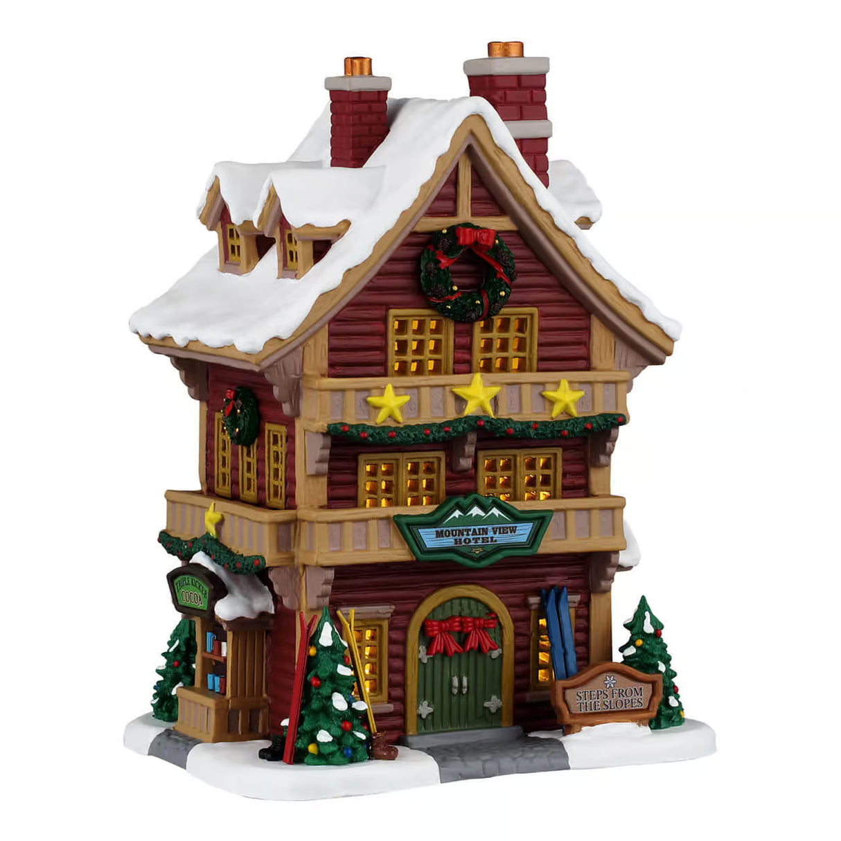 Lemax Vail Village 21cm Mountain View Hotel Village Scene - 65579