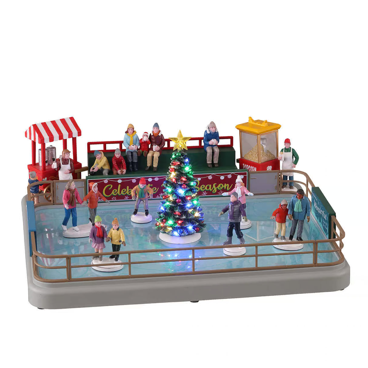 Lemax Vail Village 31cm Outdoor Skating Rink Christmas Village Scene - 14871