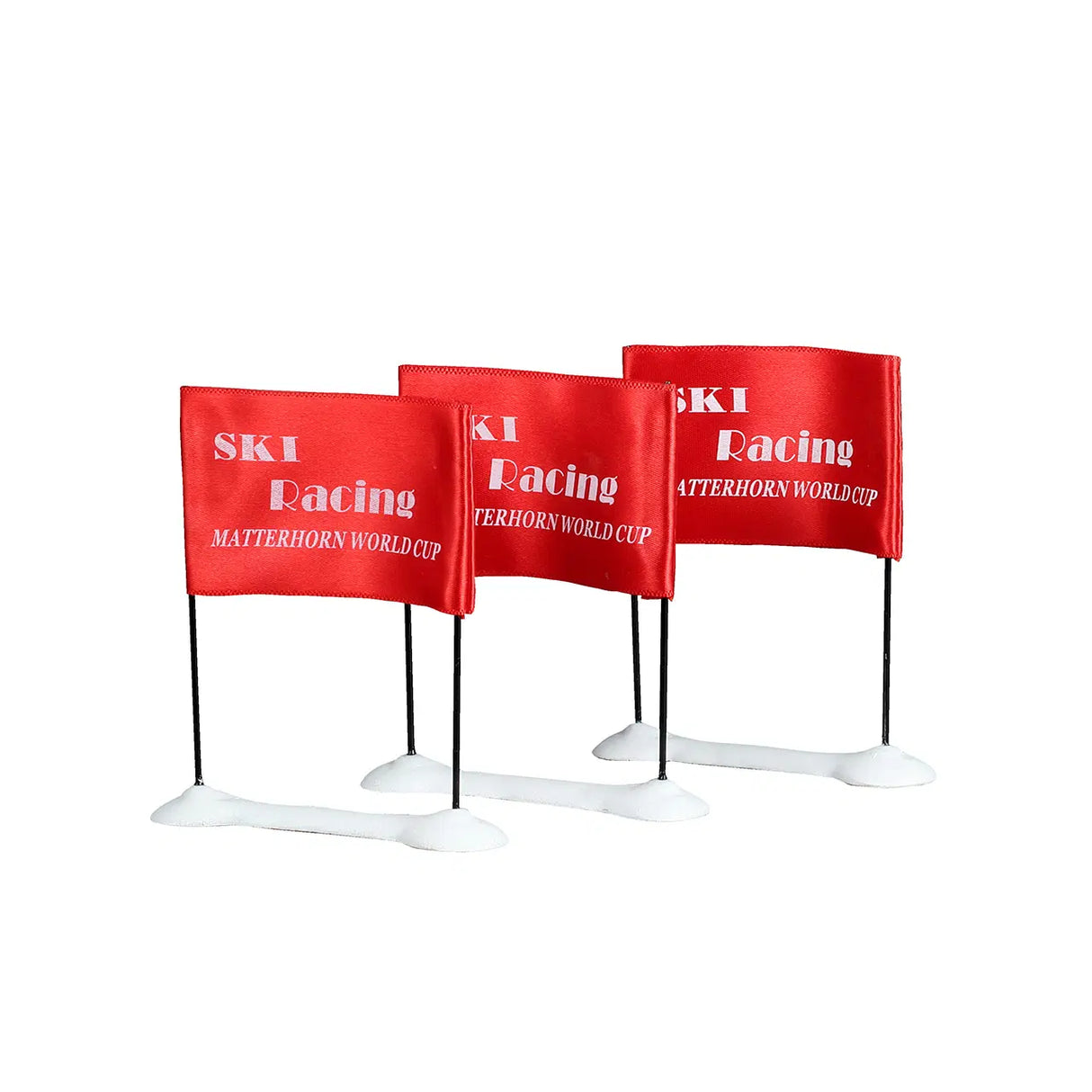 Lemax Vail Village 9cm Ski Racing Flag Christmas Village Scene  - (Set of 3) - 44805