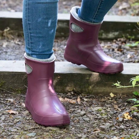 Leon Boots Ultralight Burgundy Ankle Ladies Boots Size 6 - Old Railway Line Garden Centre
