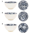 Leonardo Collection 18cm Medium Tuscany Dark Blue Fleur Bowl (Choice of 3) - Old Railway Line Garden Centre