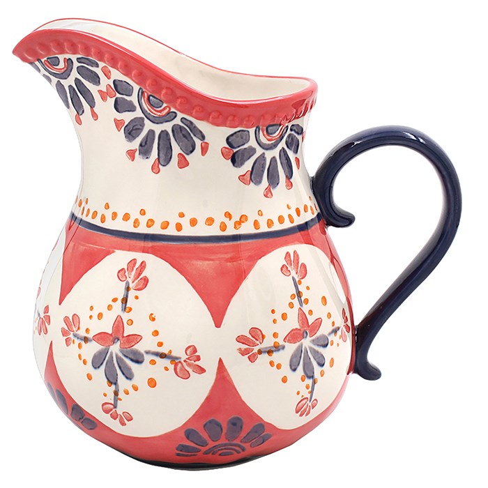 Leonardo Collection 22cm Tuscany Hand Painted Jug Leaf