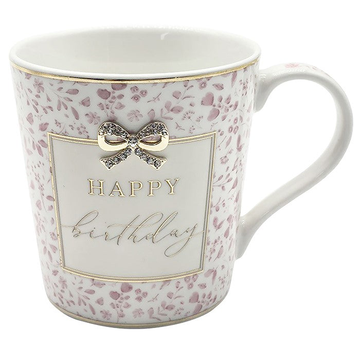 Leonardo Hearts Design Mug Happy Birthday