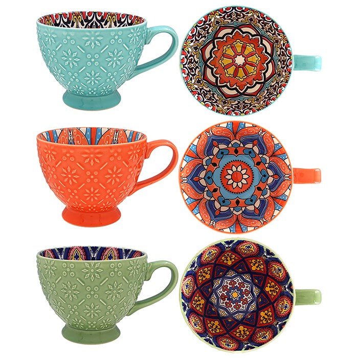 Leser & Pavey 14cm Tuscany Footed Petal Mug - (Choice of 3) - Old Railway Line Garden Centre