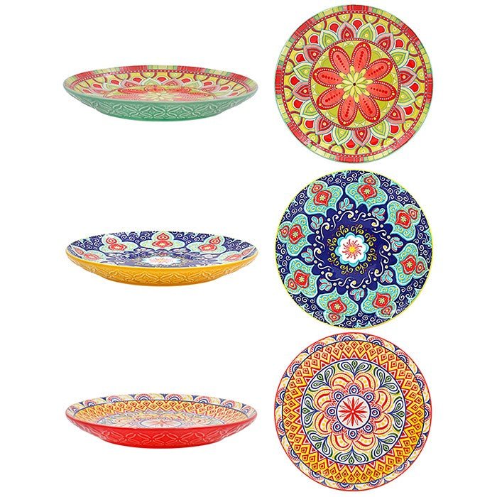 Leser & Pavey 2cm Tuscany Mandala Small Plate - Bright - (Choice of 3) - Old Railway Line Garden Centre