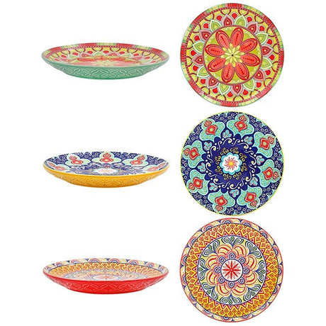 Leser & Pavey 2cm Tuscany Mandala Small Plate - Bright - (Choice of 3) - Old Railway Line Garden Centre