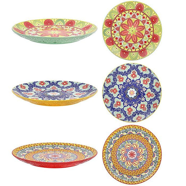 Leser & Pavey Tuscany Mandala Large Plate - Pastel - (Choice of 3) - Old Railway Line Garden Centre