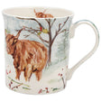 Mug with a highland cow design on a white background