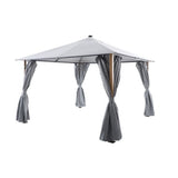 LG Outdoor Sanctuary 4x3m Oak Gazebo with Lights - Old Railway Line Garden Centre
