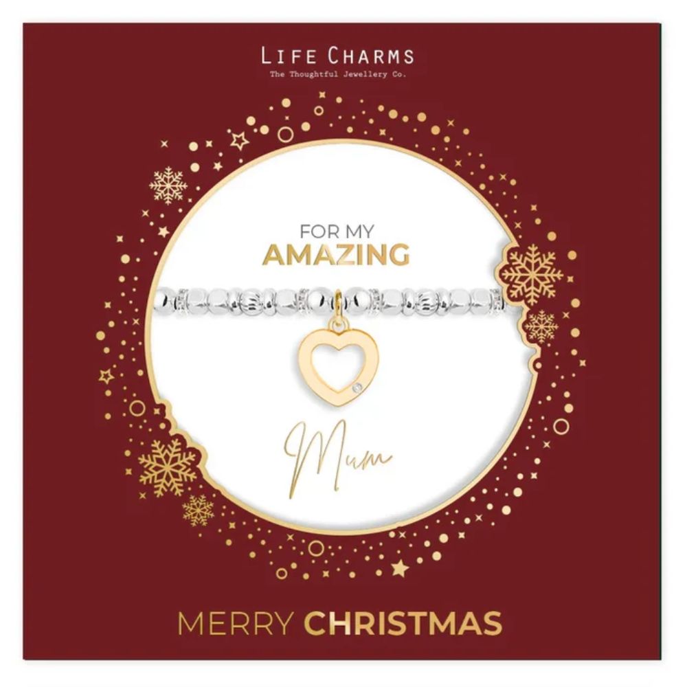 Life Charms 'Amazing Mum' Silver Bracelet