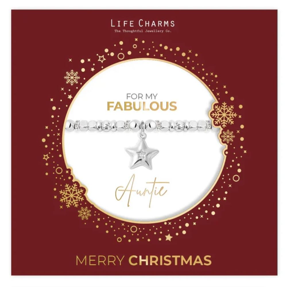 Life Charms 'Fabulous Auntie' Silver Bracelet