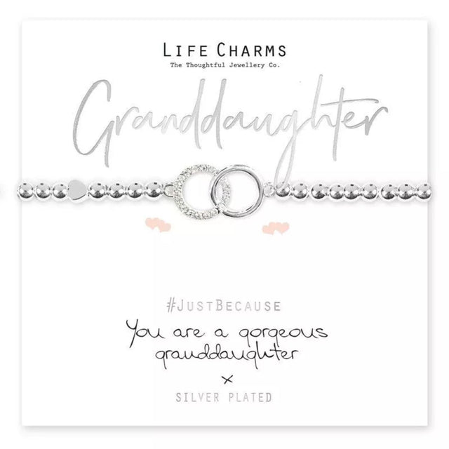 Life Charms 'Gorgeous Granddaughter' Bracelet - Old Railway Line Garden Centre