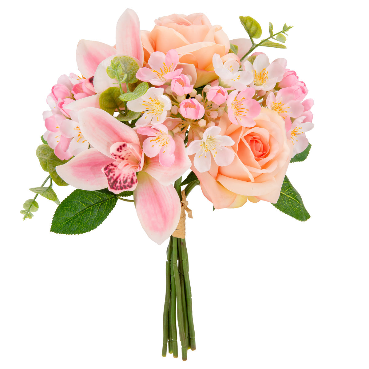 Eleganza Floral 37cm Rose and Orchid Bouquet Light Pink