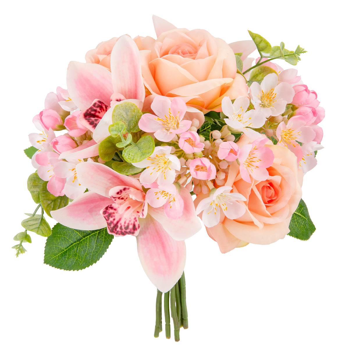 Eleganza Floral 37cm Rose and Orchid Bouquet Light Pink