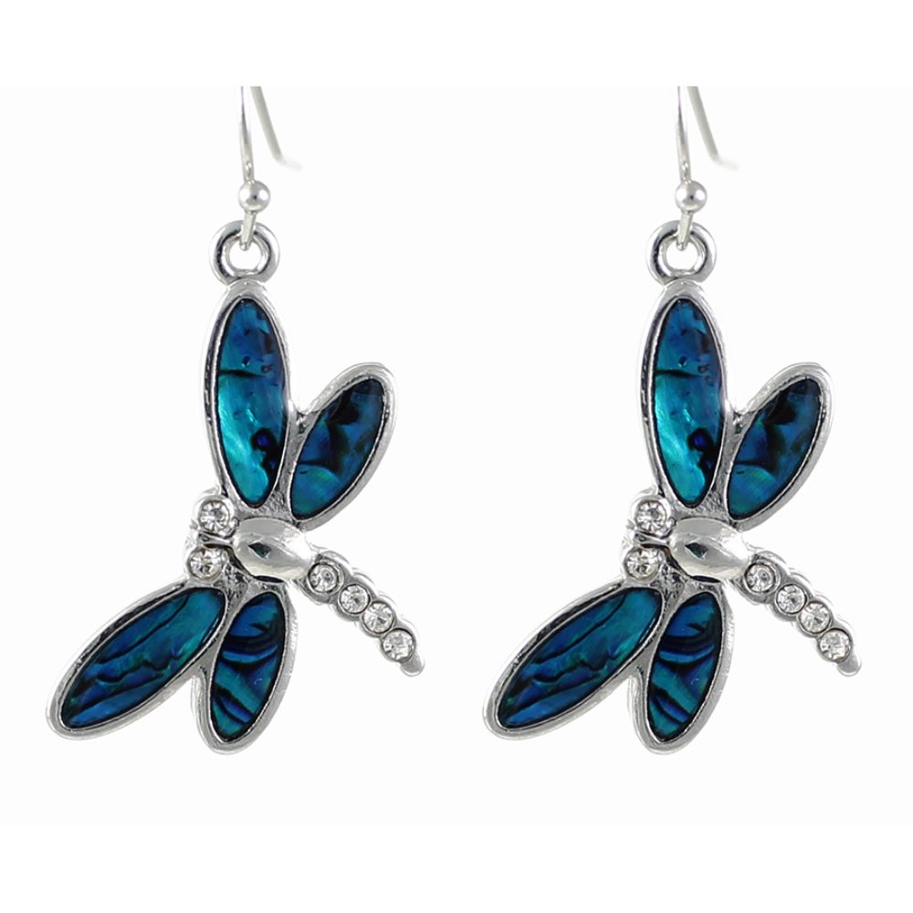 Lila Jewellery Dragonfly Paua Shell Earrings