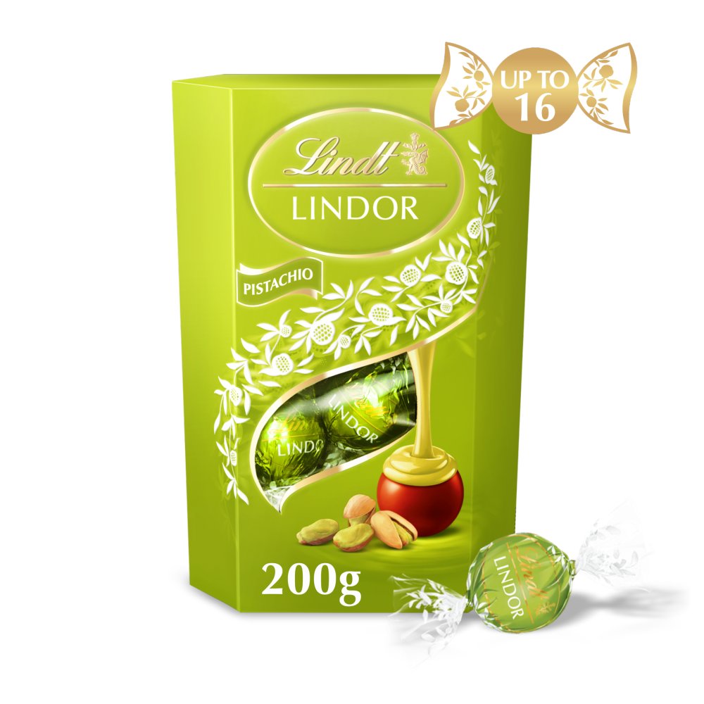 Lindt 200g Lindor Pistachio Milk Chocolate Truffles Box