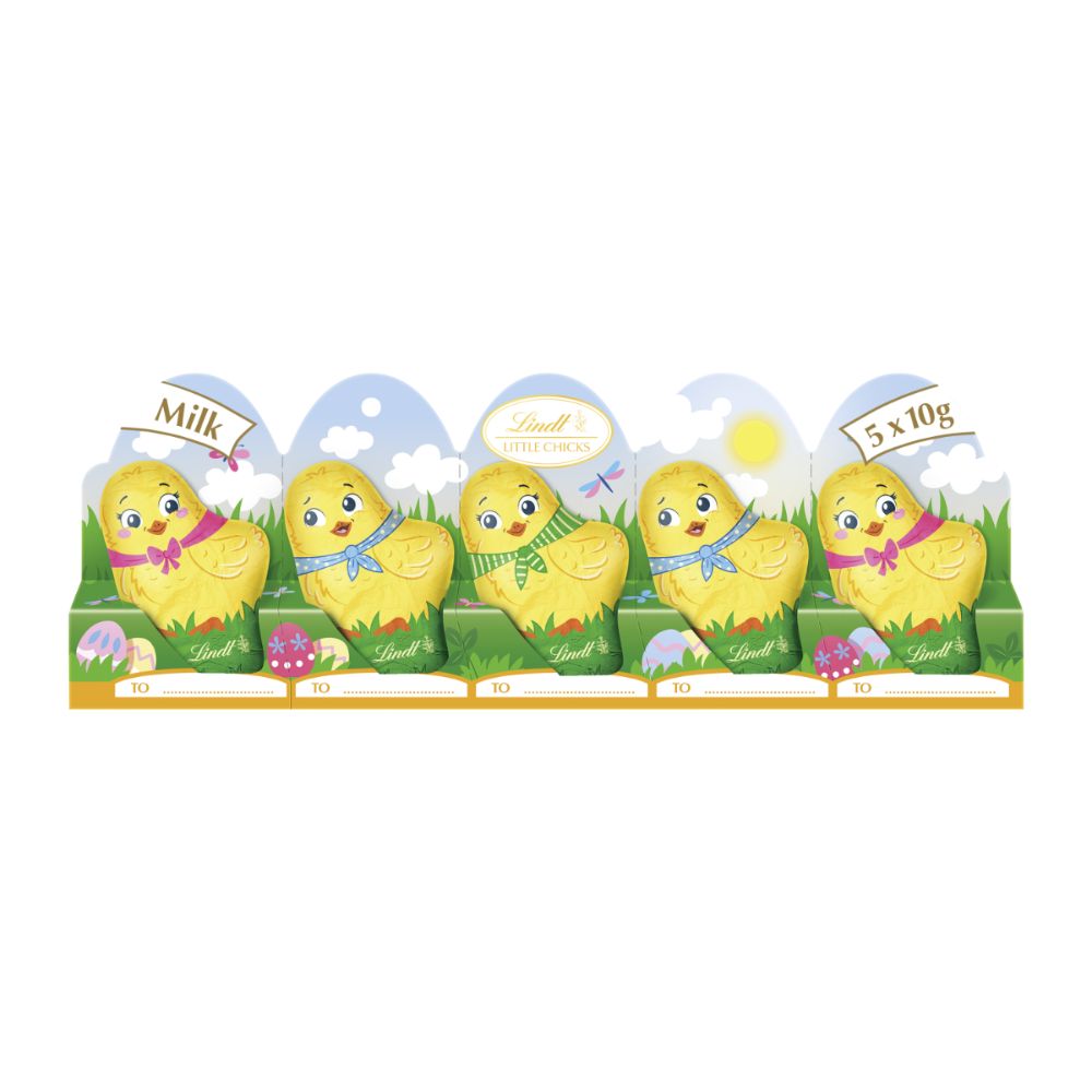 Lindt 50g Easter Little Chicks Milk Chocolate 5 Pack