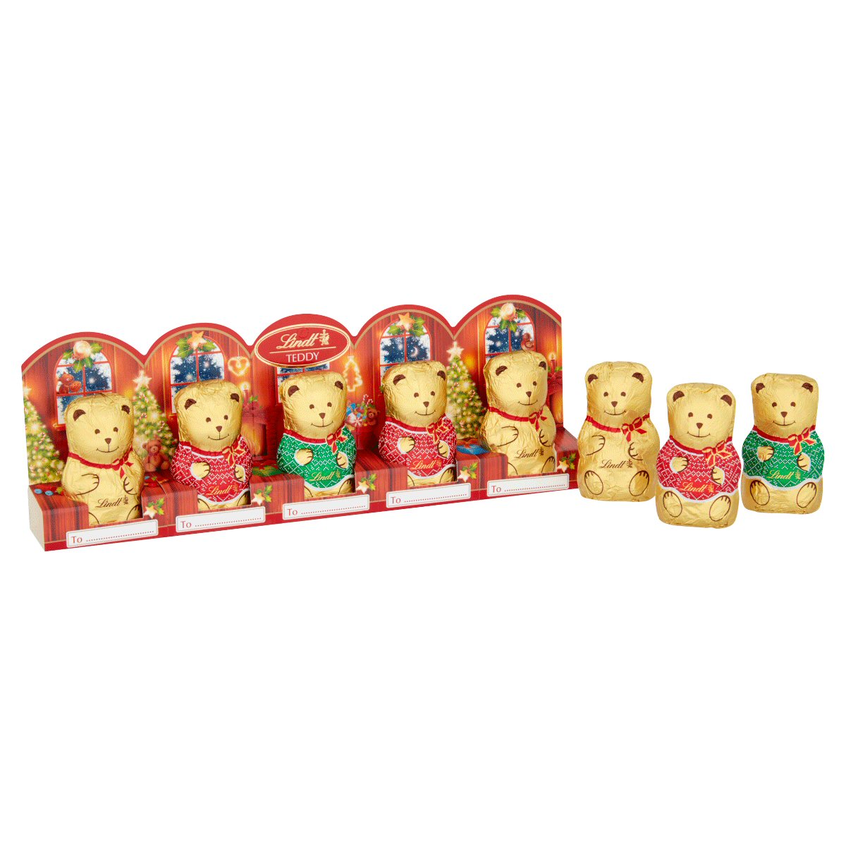 Lindt 50g Milk Chocolate Mini Teddy 5-Pack