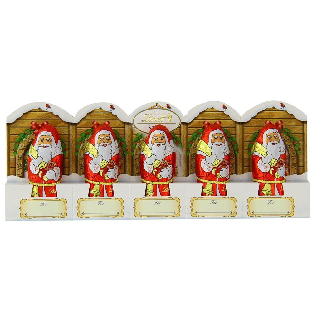 Lindt Pack of 5 Mini Santa Chocolates
