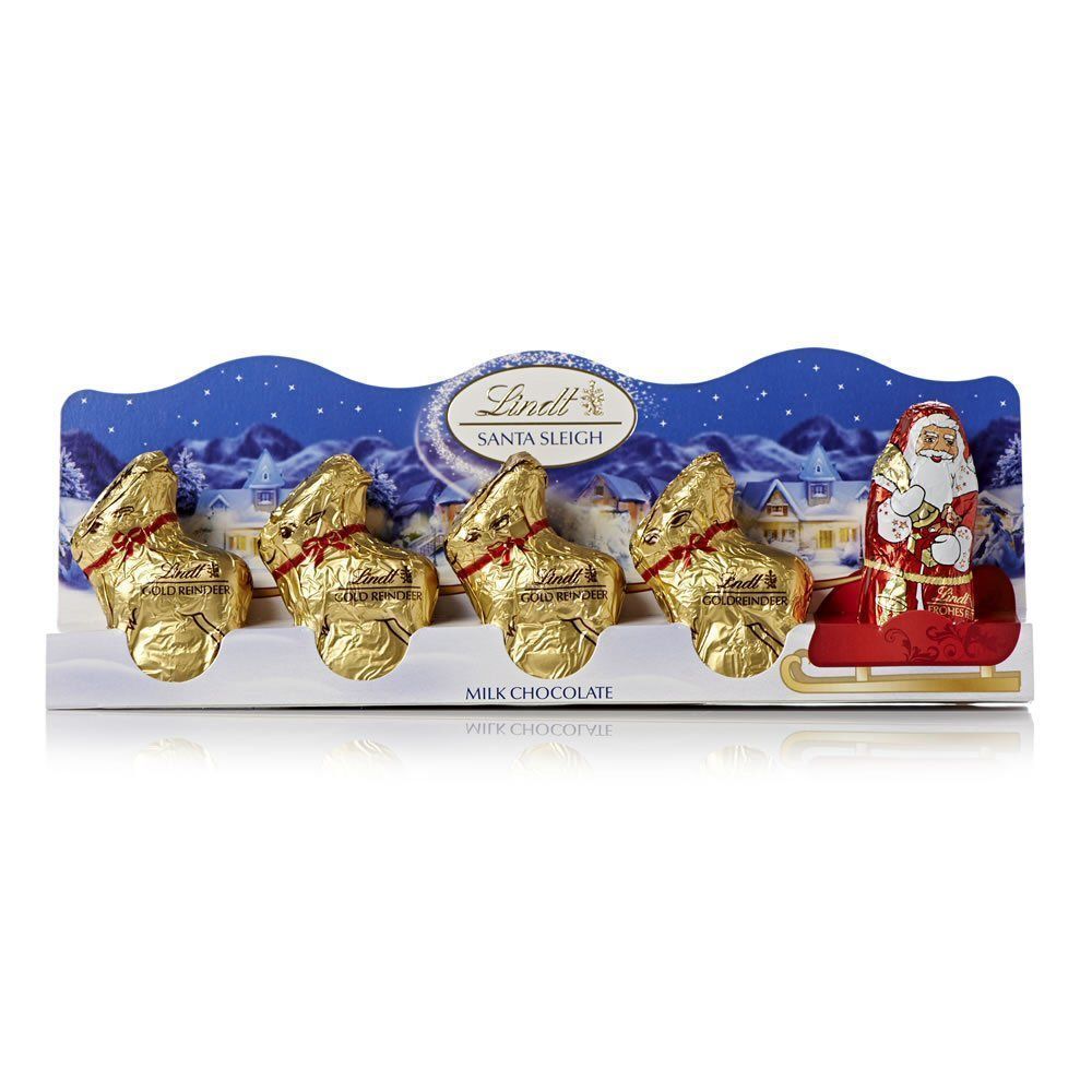 Lindt Pack of 5 Santa Sleigh Chocolate