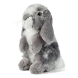 Living Nature 18cm Grey Sitting Lop Eared Rabbit Soft Toy - Old Railway Line Garden Centre