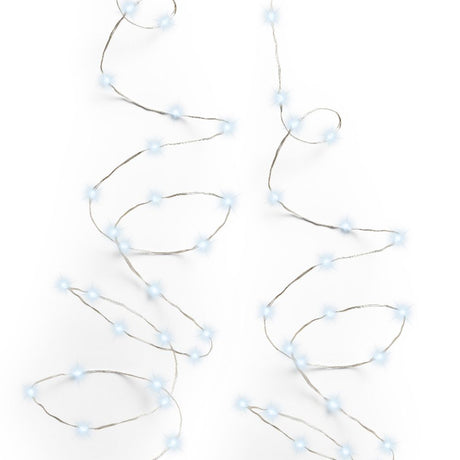 Lumineo 100 Cool White Micro LED Battery Operated String Lights (5m)