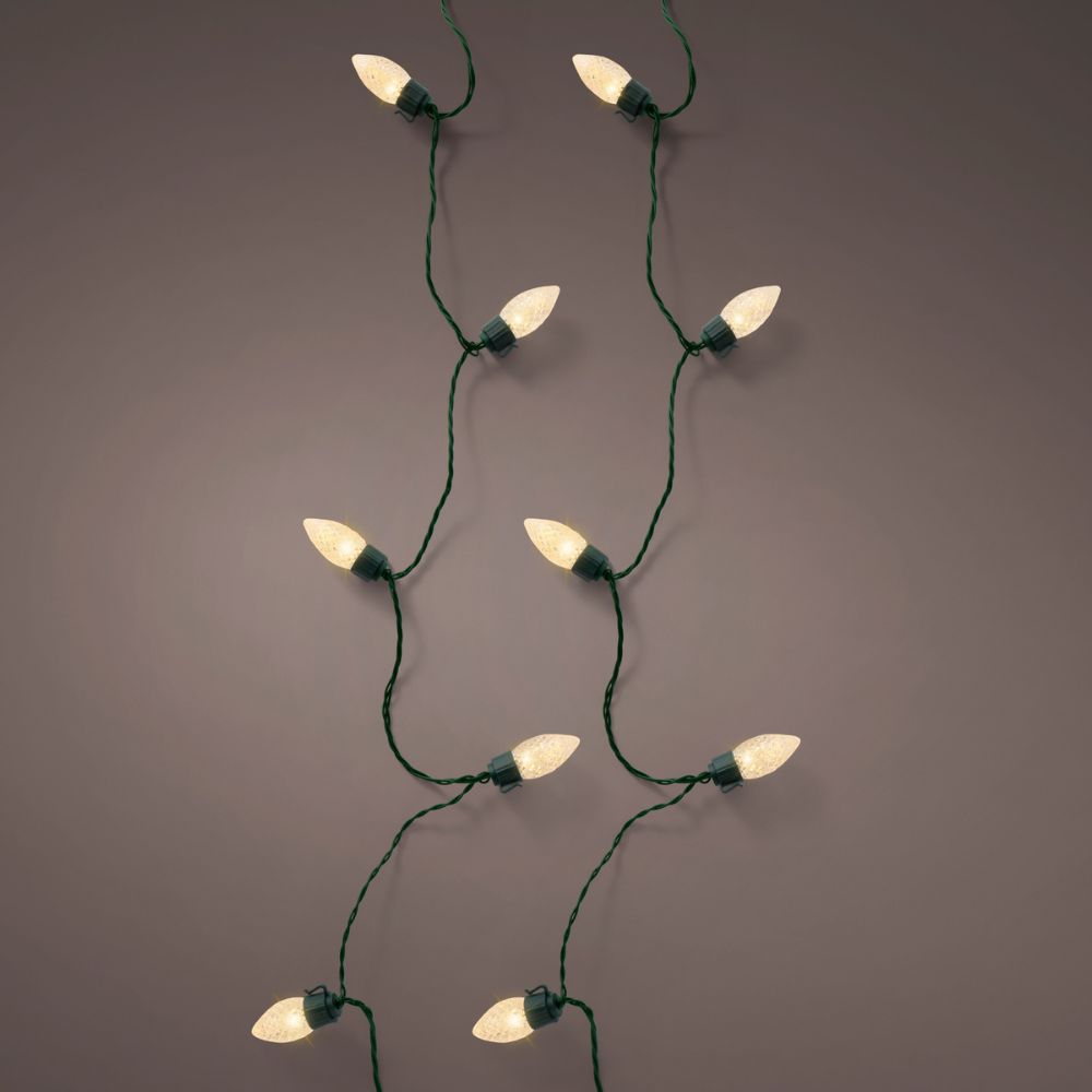 Lumineo 100 LED Vintage Warm White Lights 8 Function Outdoor Twinkle Lights