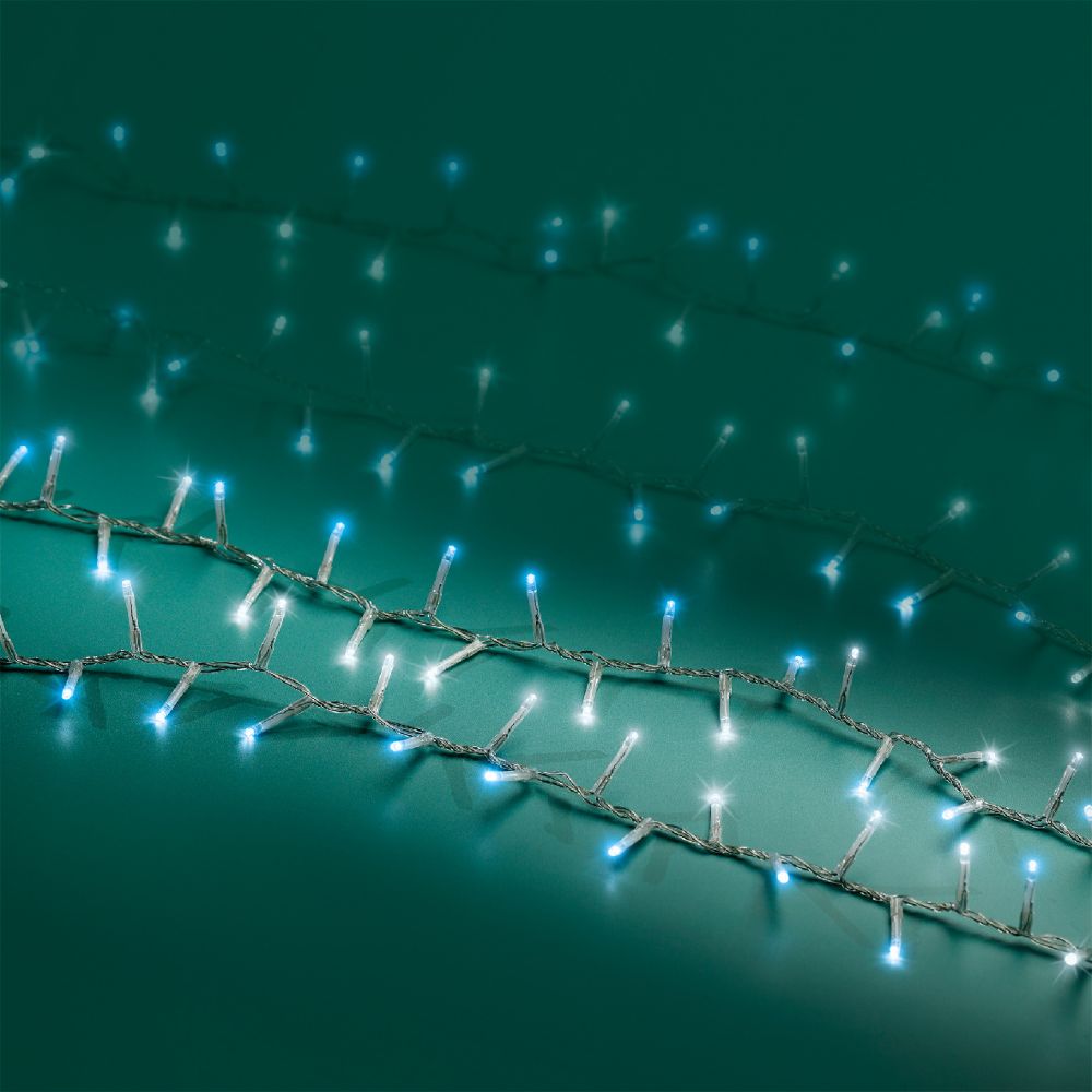 Lumineo 1000 Cool White & Blue LED Compact Christmas Lights (22.5m)