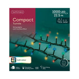 Lumineo 1000 Multi Coloured LED Compact Christmas Lights (22.5m)