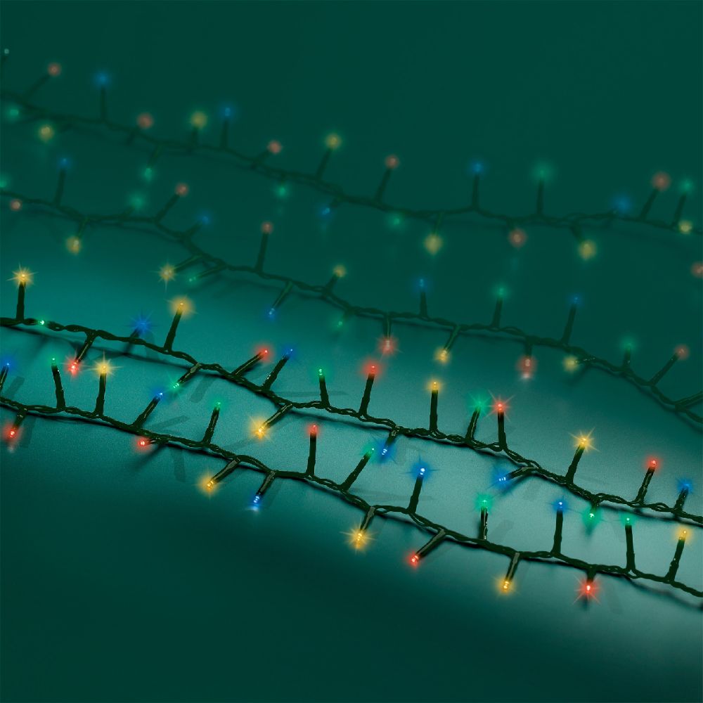 Lumineo 1000 Multi Coloured LED Compact Christmas Lights (22.5m)