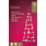 Lumineo 100cm LED Wooden Christmas Ladder Tree with Snowflakes