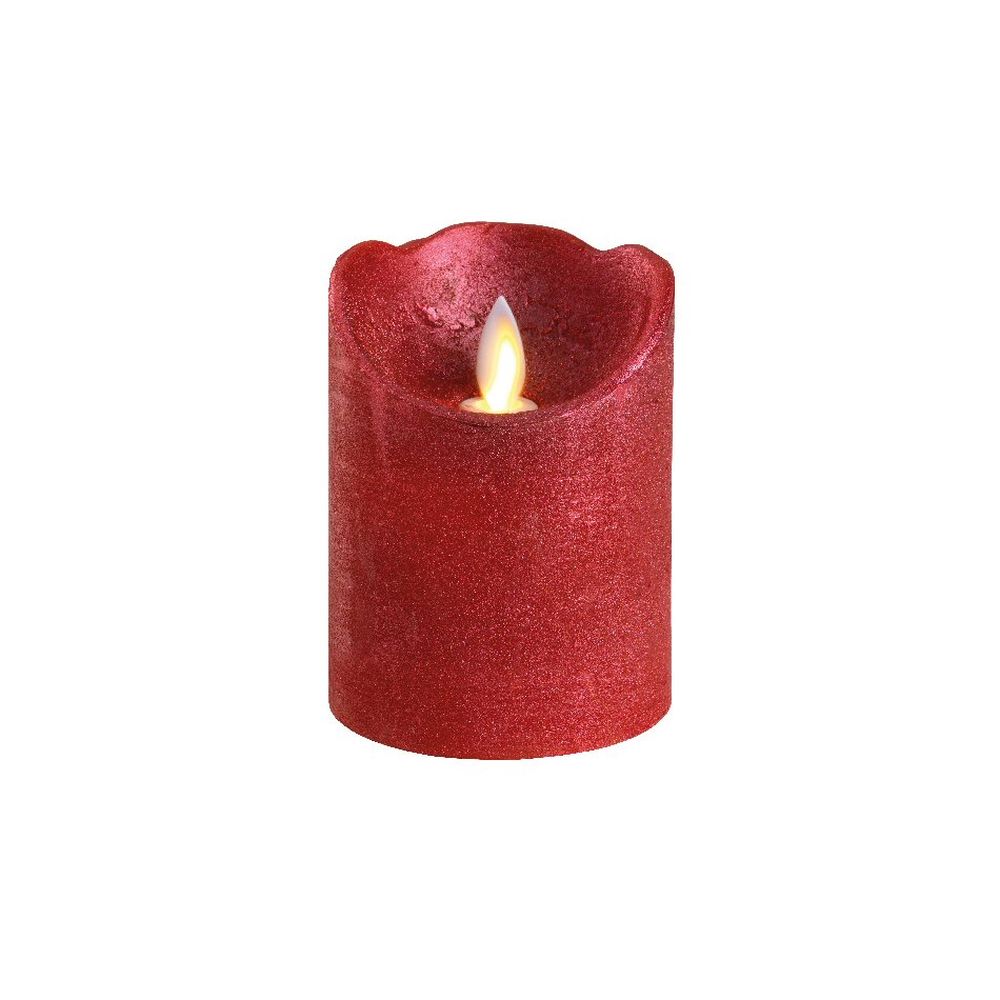 Lumineo 10cm LED Red Wax Waving Candle