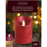 Lumineo 10cm LED Red Wax Waving Candle