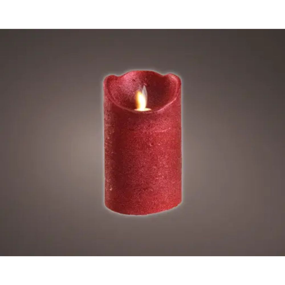 Lumineo 12.5cm LED Red Wax Waving Candle