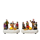 Lumineo 12cm LED Christmas Village Campfire Scene
