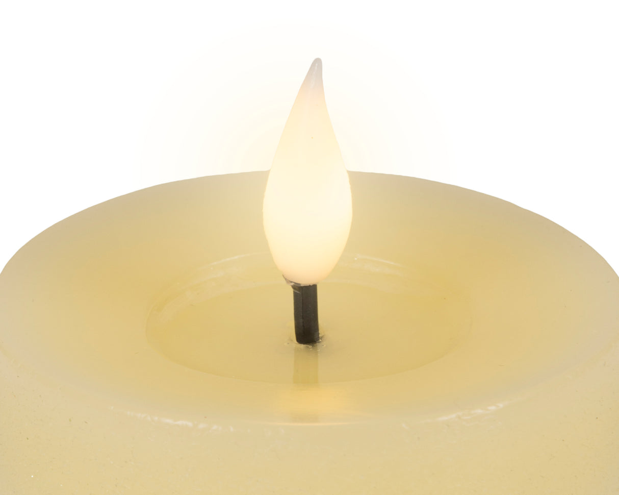 Lumineo 13.5cm LED Realistic Wax Candle - Cream - (Set of 2) - 480452