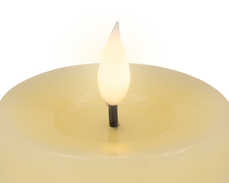 Lumineo 13.5cm LED Realistic Wax Candle - Cream