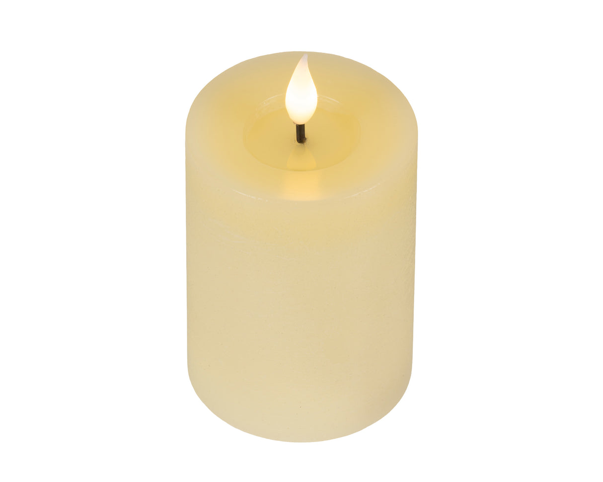 Lumineo 13.5cm LED Realistic Wax Candle - Cream - (Set of 2) - 480452
