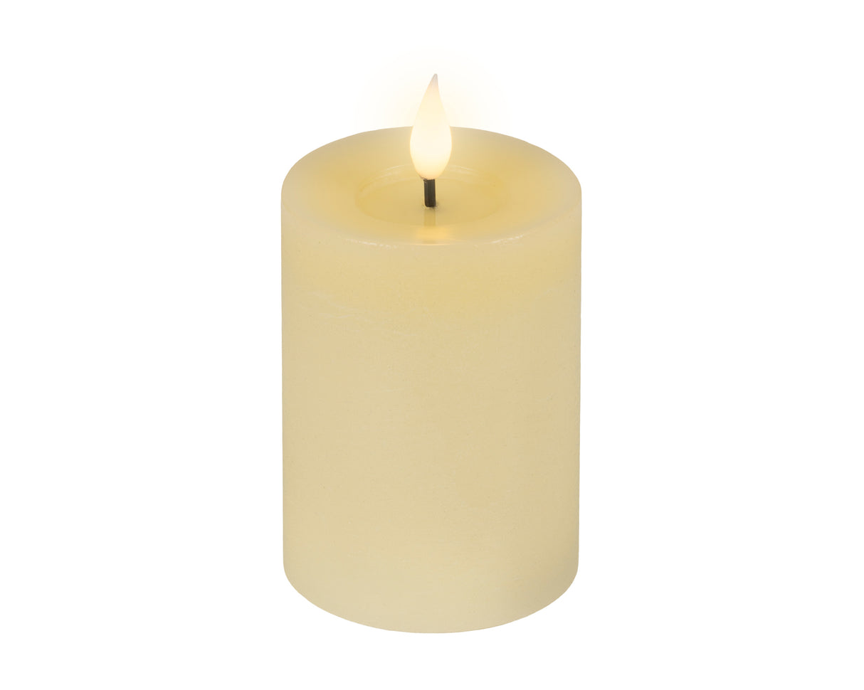 Lumineo 13.5cm LED Realistic Wax Candle - Cream - (Set of 2) - 480452