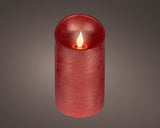 Lumineo 13.5cm LED Realistic Wax Candle - Warm White - Red - 480695