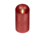 Lumineo 13.5cm LED Realistic Wax Candle - Warm White - Red - 480695