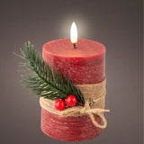 Lumineo 13cm Red LED Candle