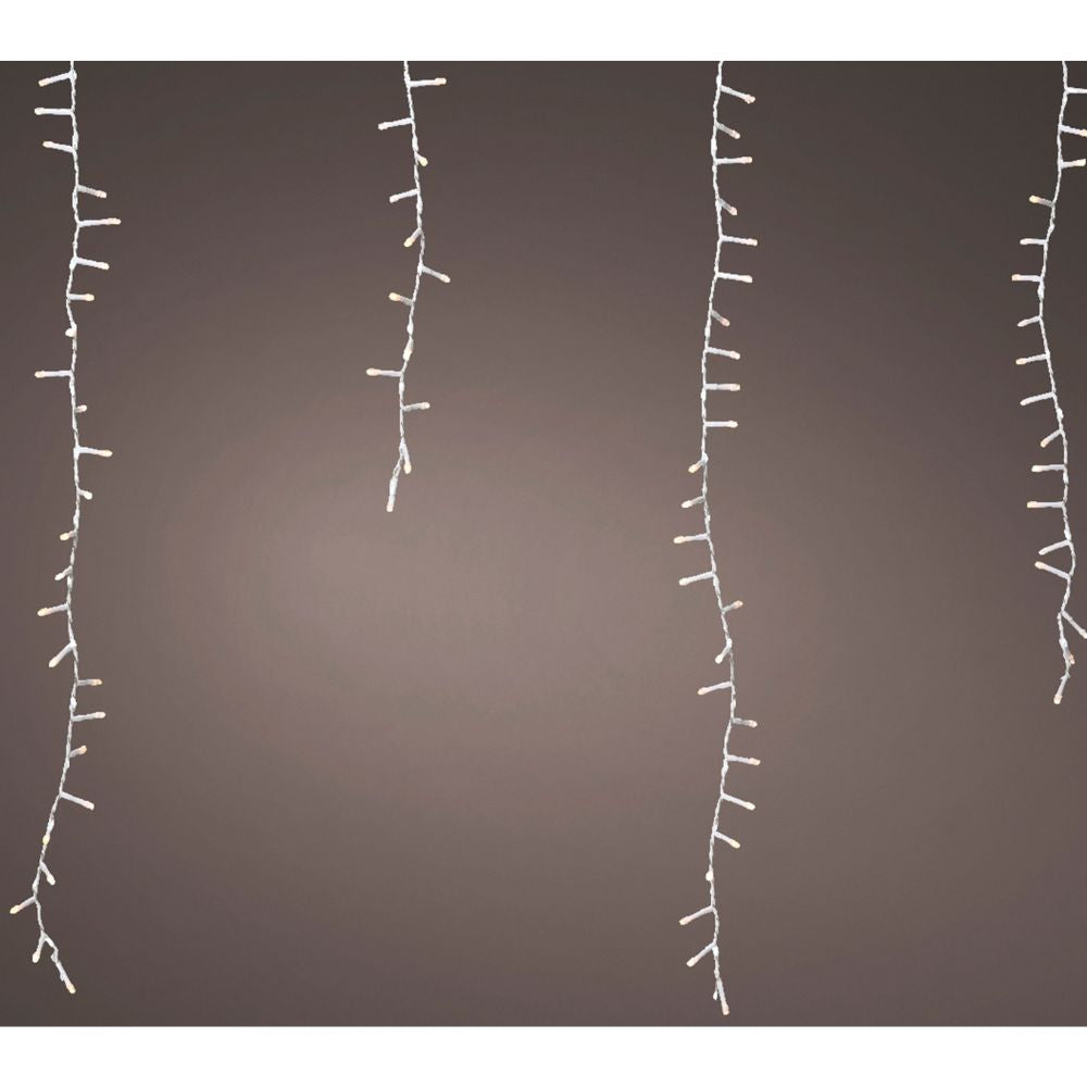 Lumineo 1416 LED White Icicle Outdoor Twinkle Lights
