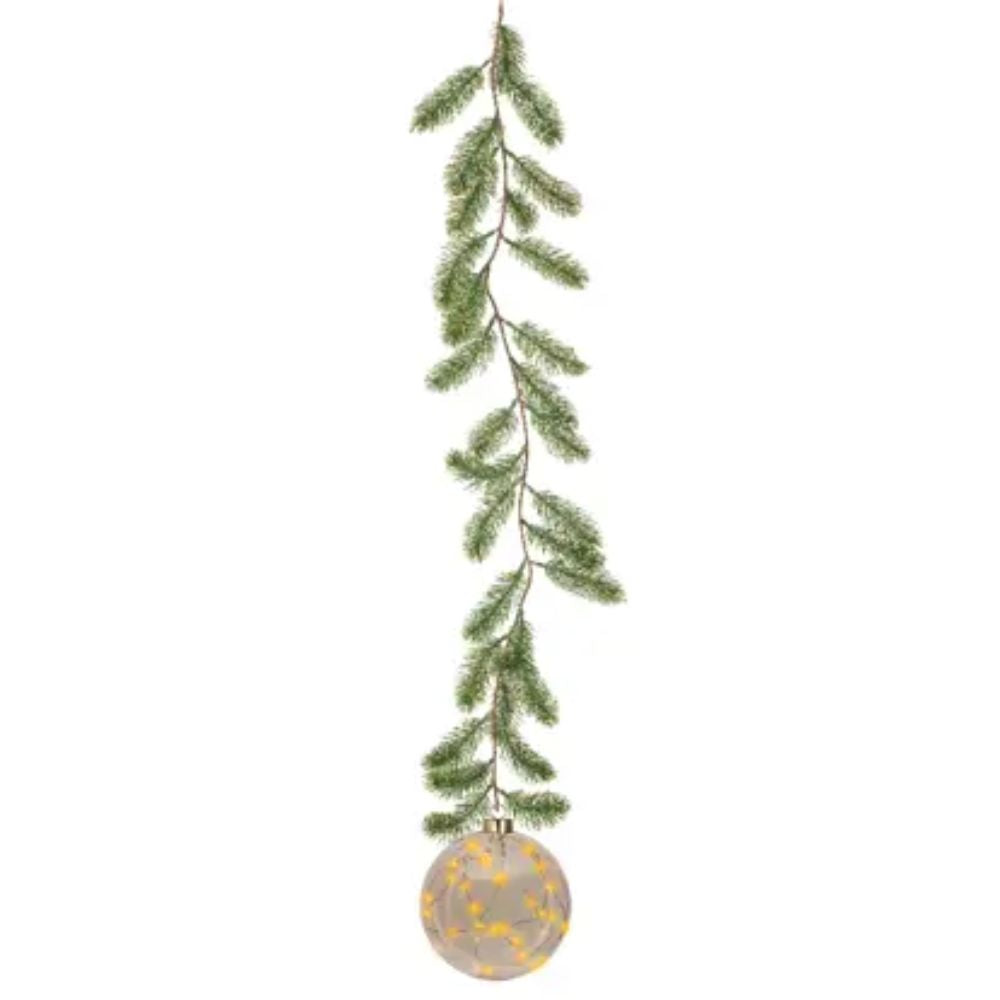 Lumineo 14cm Micro LED Warm White Ball with Garland