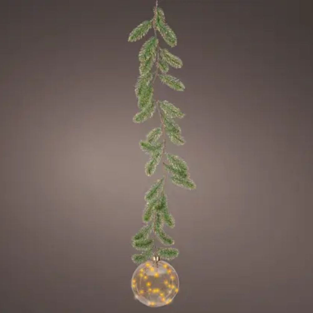 Lumineo 14cm Micro LED Warm White Ball with Garland