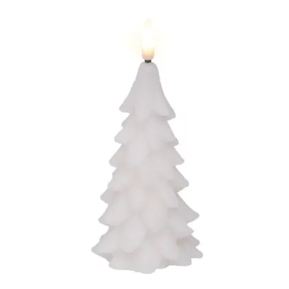 Lumineo 15.5cm White LED Candle Wax Tree